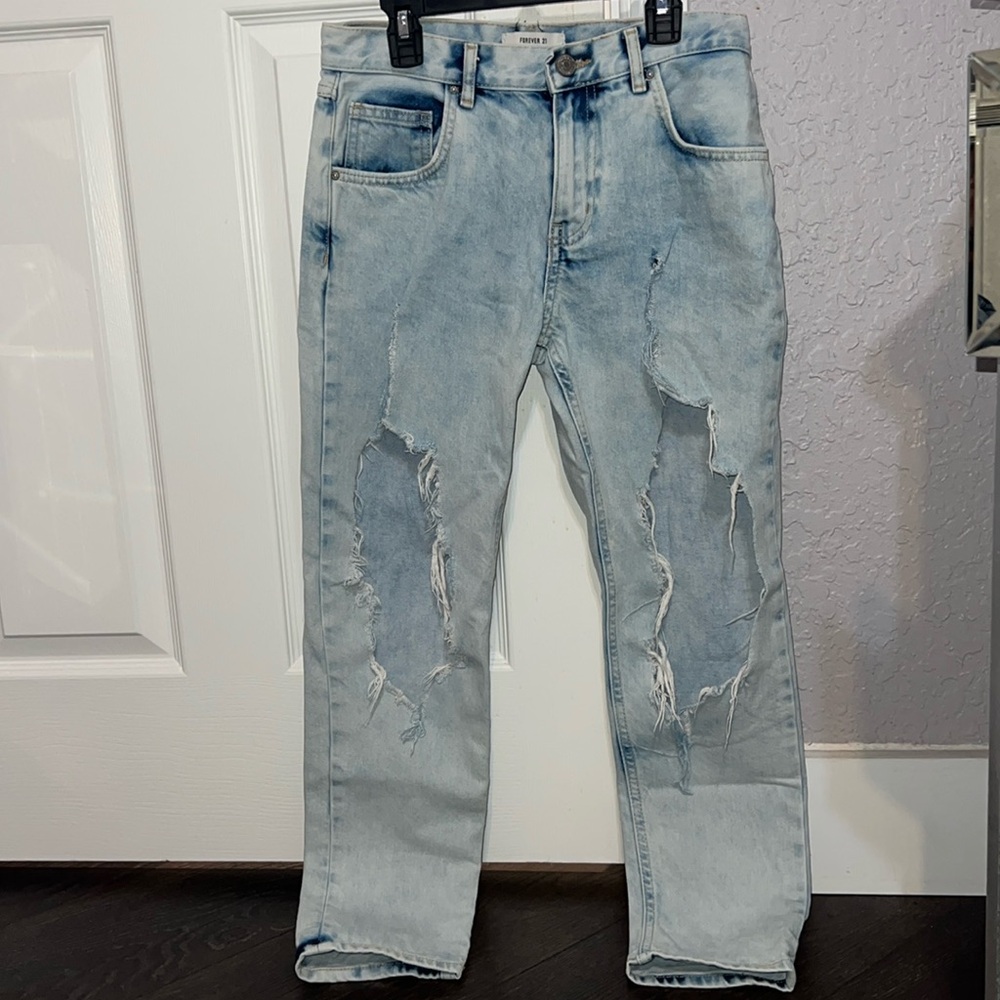 Forever 21 Acid Ripped Jeans Size 24